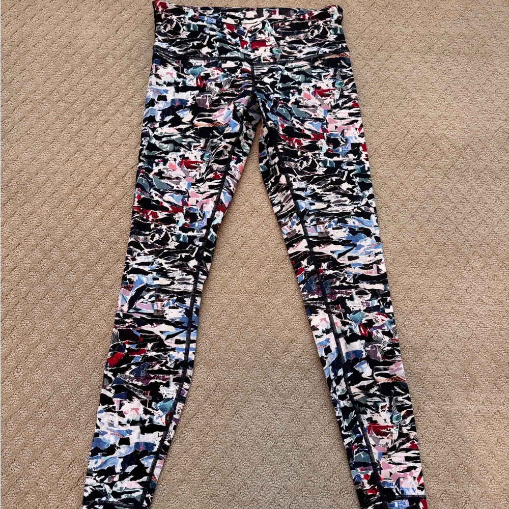 Lululemon Colorful Abstract Print Leggings